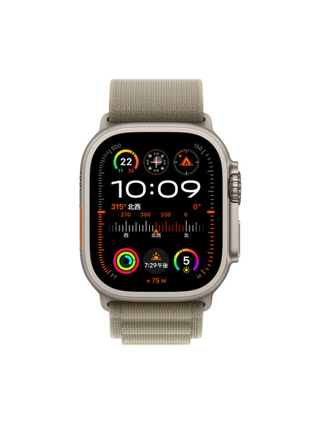 Apple Watch Ultra2（GPS + Cellularモデル）- チタニウムケースとアルパインループ - カーボンニュートラル 詳細画像 オリーブ 2