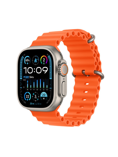 Apple Watch Ultra2（GPS + Cellularモデル）- チタニウムケースとオーシャンバンド 詳細画像 オレンジ 1
