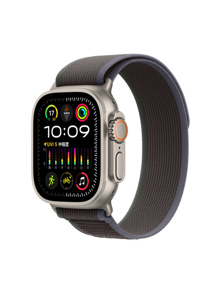 Apple Watch Ultra2（GPS + Cellularモデル）- チタニウムケースとトレイルループ - カーボンニュートラル 詳細画像 ブルー/ブラック 1