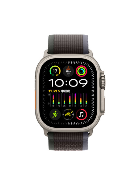Apple Watch Ultra2（GPS + Cellularモデル）- チタニウムケースとトレイルループ - カーボンニュートラル 詳細画像 ブルー/ブラック 2