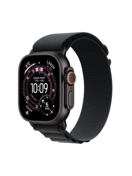 Apple Watch Ultra 3（GPS + Cellularモデル）- チタニウムケースとアルパインループ 詳細画像 ブラック 1
