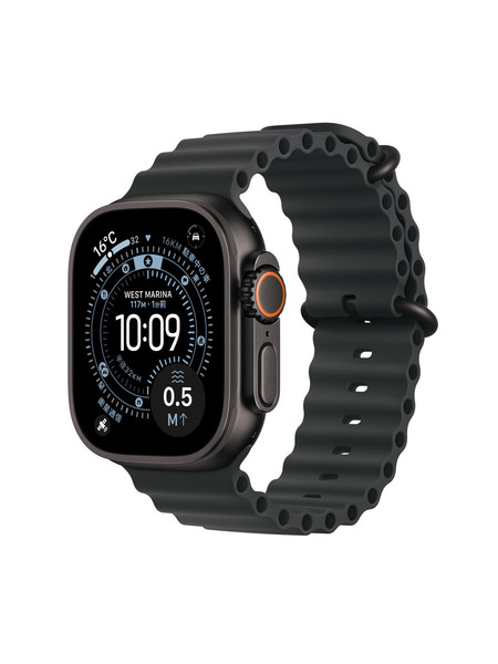 Apple Watch Ultra 3（GPS + Cellularモデル）- チタニウムケースとオーシャンバンド 詳細画像 ブラック 1