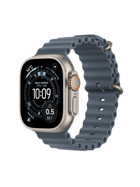 Apple Watch Ultra 3（GPS + Cellularモデル）- チタニウムケースとオーシャンバンド 詳細画像 ナチュラル 1