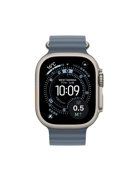 Apple Watch Ultra 3（GPS + Cellularモデル）- チタニウムケースとオーシャンバンド 詳細画像 ナチュラル 2