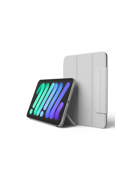 【iPad mini 6 (2021) 対応】レザー風ケース 詳細画像 ライトグレー 1