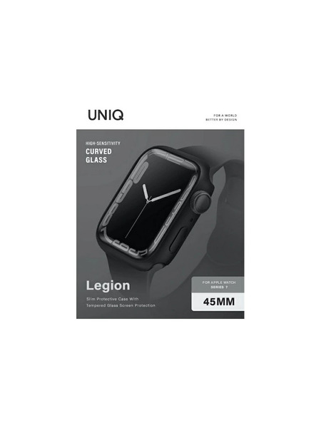 LEGION Apple Watch Case WITH 9H TEMPERED GLASS SCREEN PROTECTION 詳細画像 ミッドナイトブラック 1